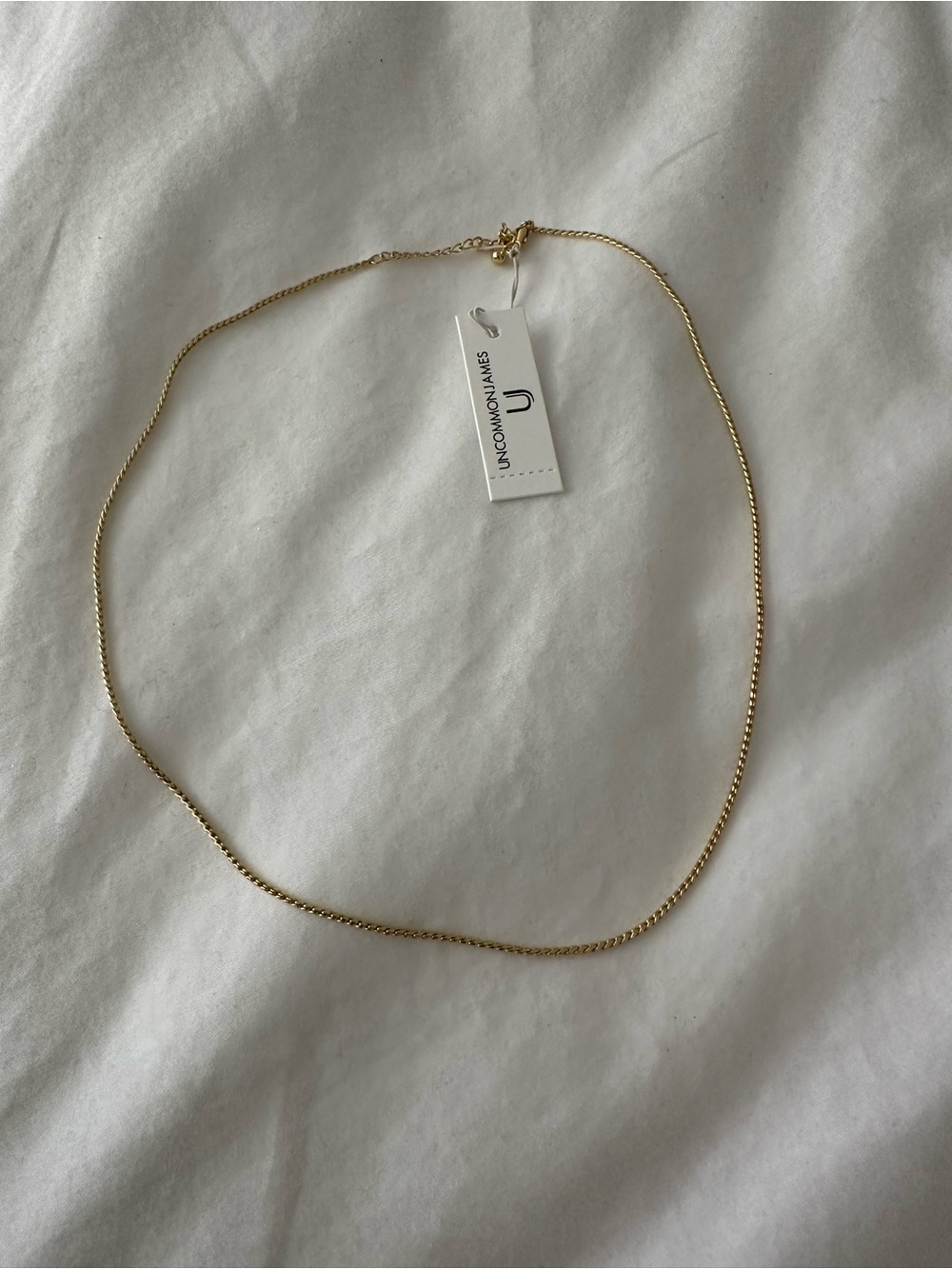 Uncommon James dainty gold-plated chain necklace NWT